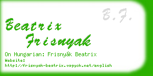 beatrix frisnyak business card