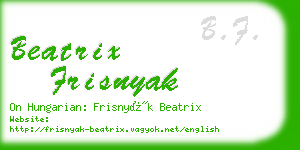 beatrix frisnyak business card